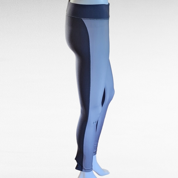 Under Armour Carbon Heather Metallic Silver Heat Gear Leggings Size Small - Picture 4 of 9